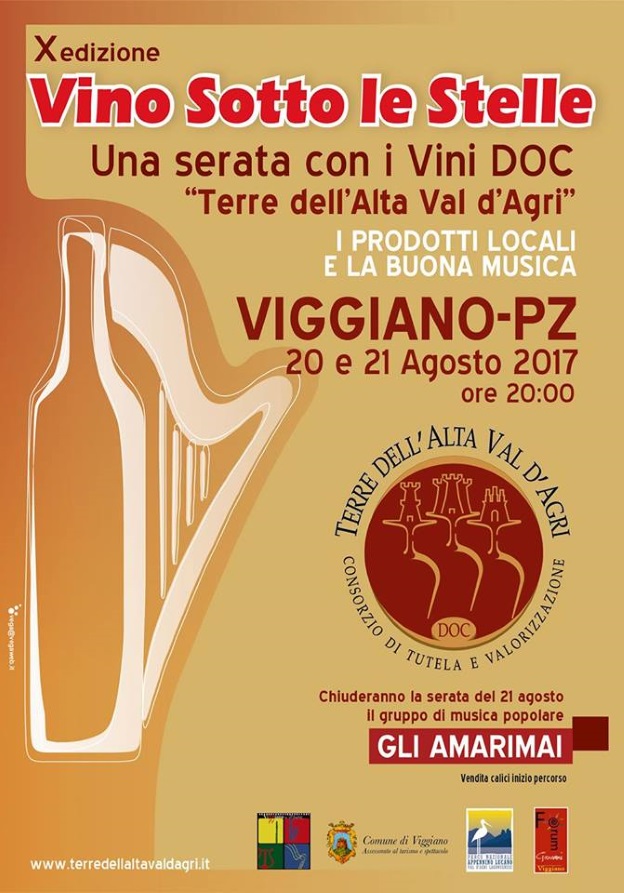X edizione Vino Sotto le Stelle - 20 e 21 agosto 2017 a Viggiano vinosottolestelle