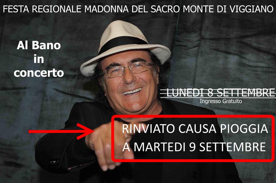 al bano in concerto  rinvio
